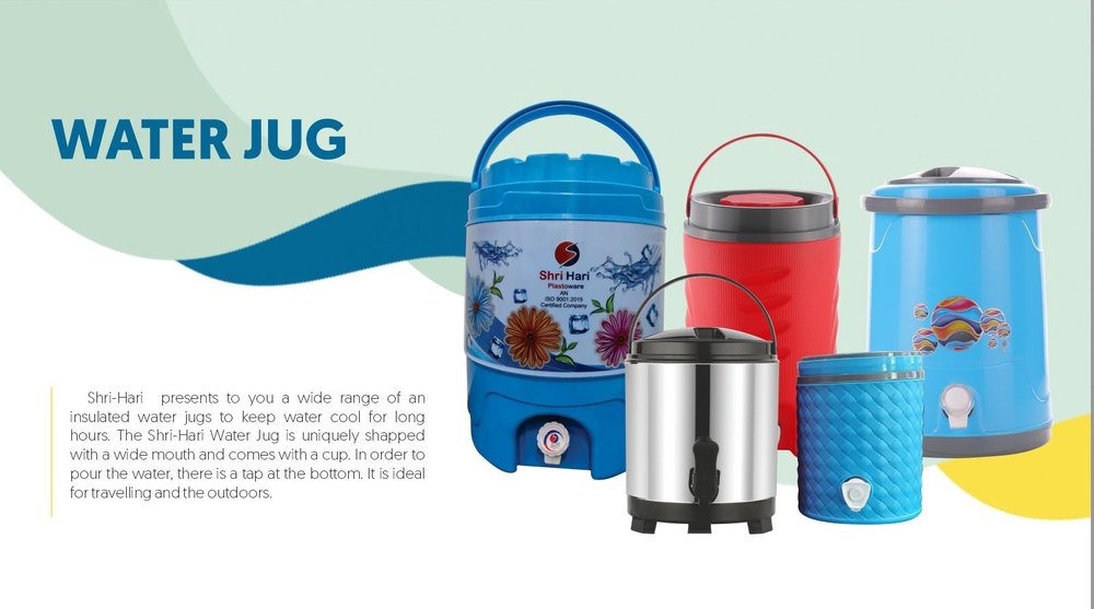 Insulated Plastic Water Jugs, Capacity: 18Ltr