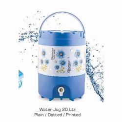 Glamour Blue and White Water Jug, Capacity: 20 Liter