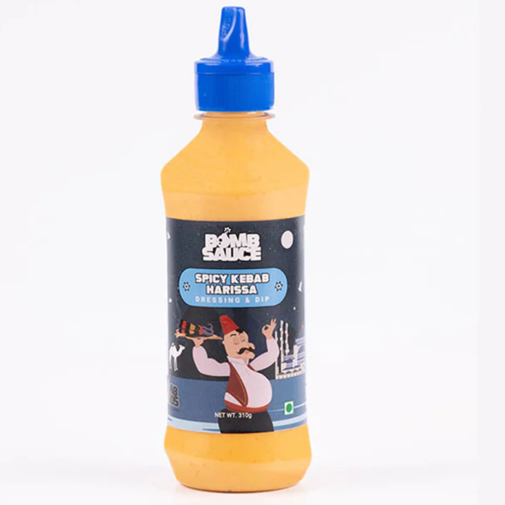 Bomb Foods Spicy Kabab Dipping Sauce, For Dressing, Packaging Size: 310g