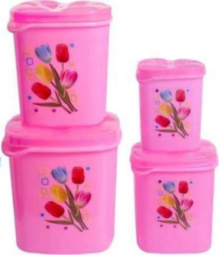 plastic kitchen Storage Container 4Pcs Set, Square