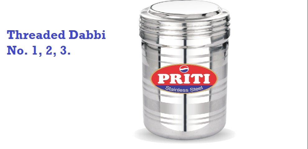 Steel Threaded Dabbi for Kitchen