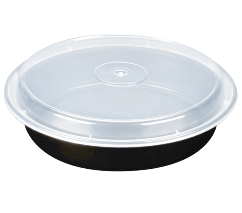 Black Plastic Round Container, Capacity: 600 ml