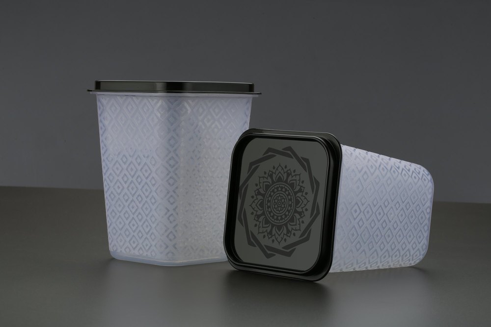 Plastic Square Transparent Plain 1000ML Kitchen Storage Container 1000ML, Box Capacity: 1-5 Kg