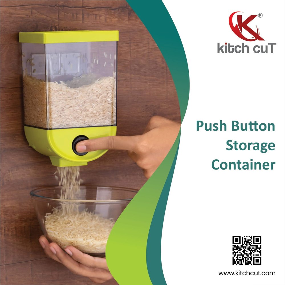 Plastic Plain Push Button Food Storage Containers, Rectangular, Capacity: 1500 ml