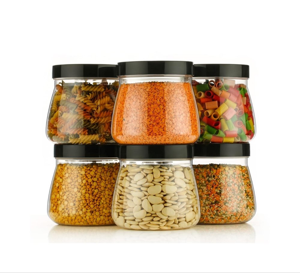 Plain Round Airtight Plastic Containers Set, Packaging Type: Box, Capacity: 1500 ML
