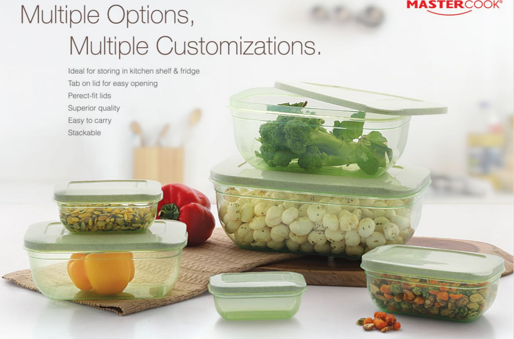 Transparent Mastercook Malta Food Storage Container Rectangular