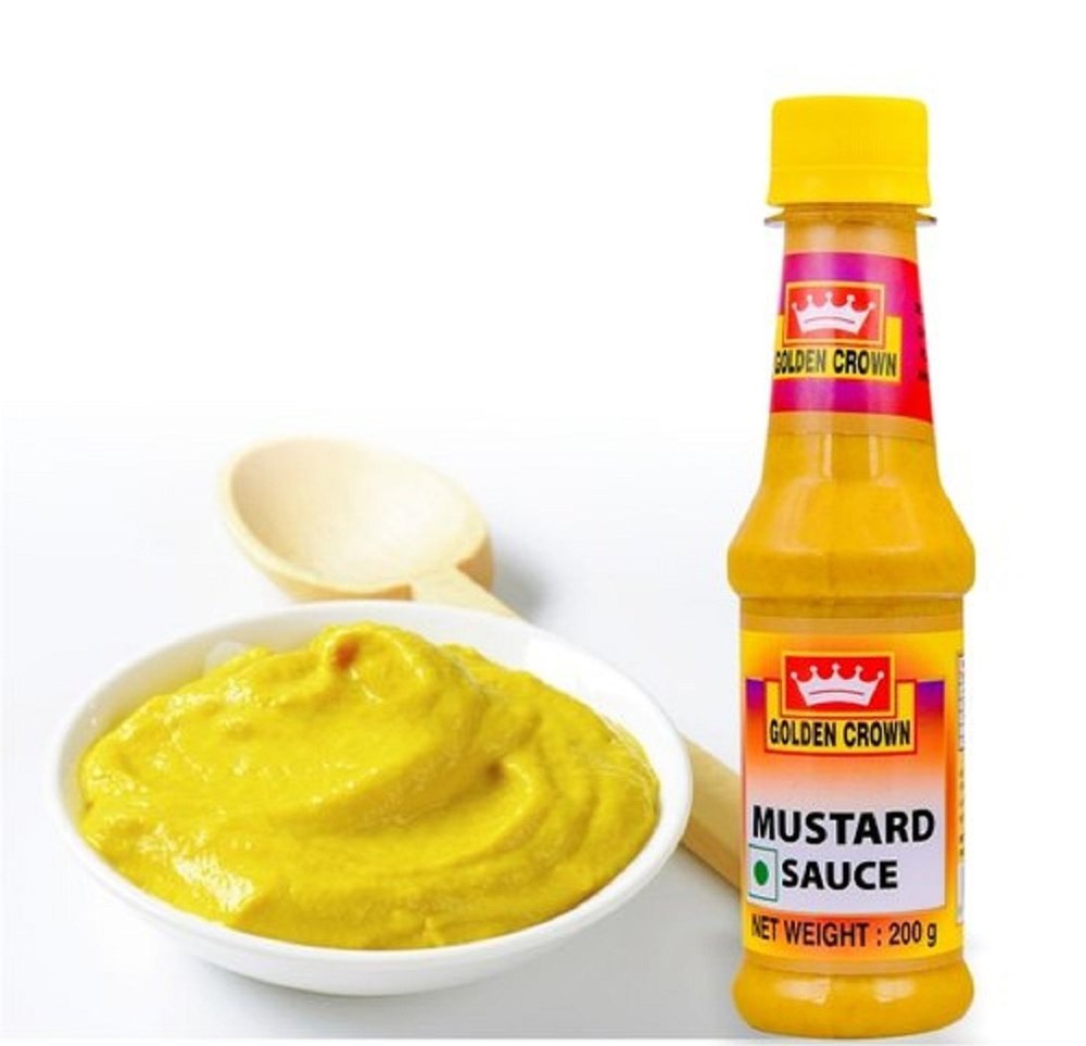 Golden Crown Mustard Sauce, Store In Cool And Dry Place, 200 Gram