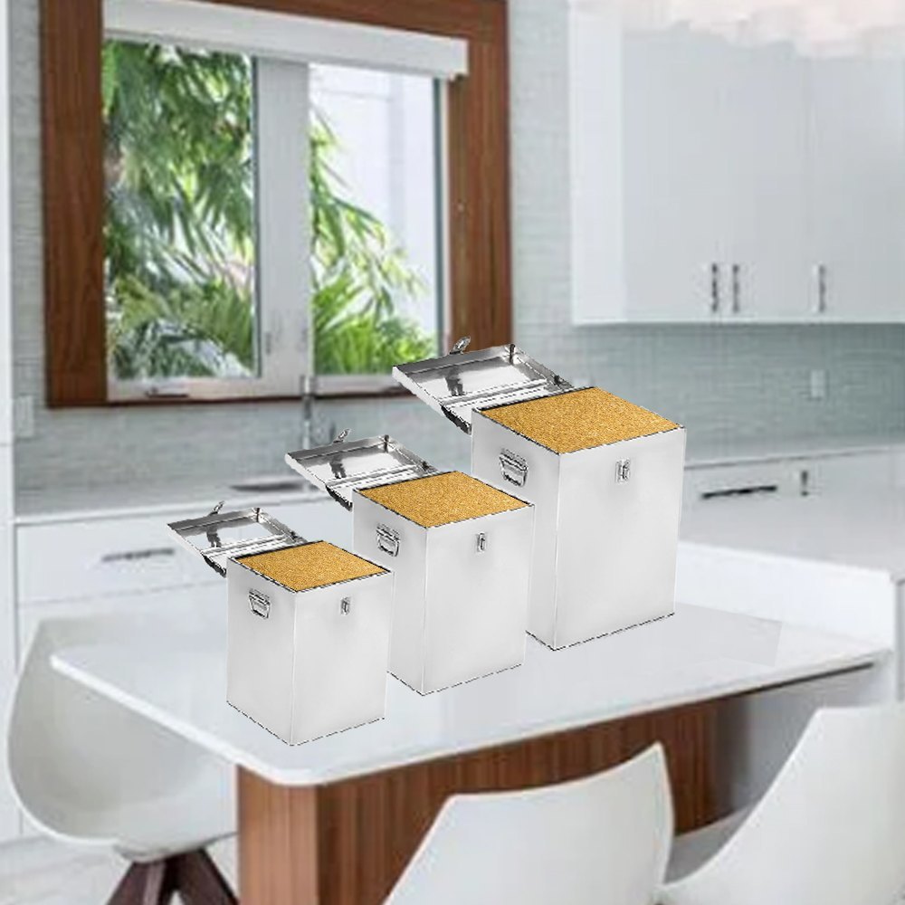 Stainless Steel Square Grocery Food Container, For Restaurant, Reusable