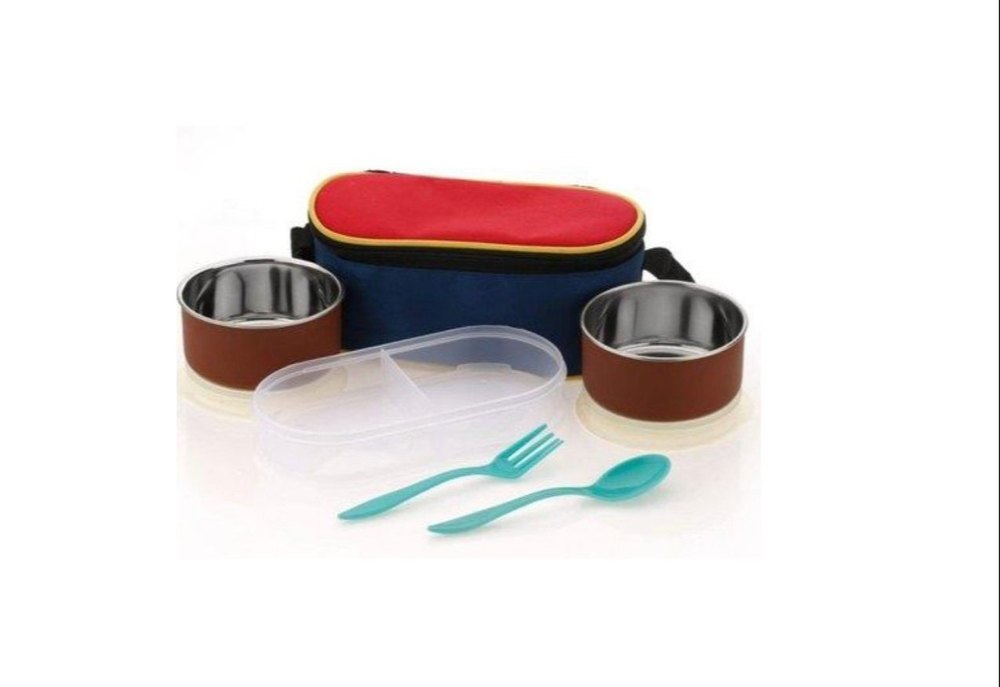 Brown Food Storage Container Microwave Safe Steel Lunch Box, Packaging Type: Gunny Bag, Round