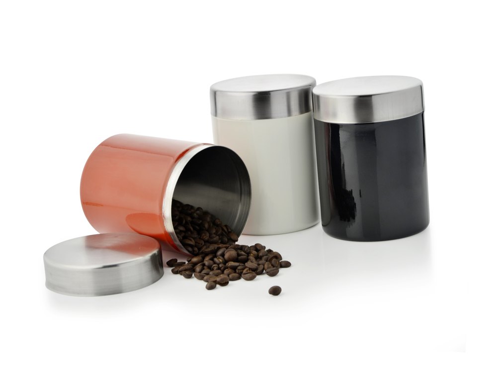 Stainless Steel Straight Storage Canisters Colored