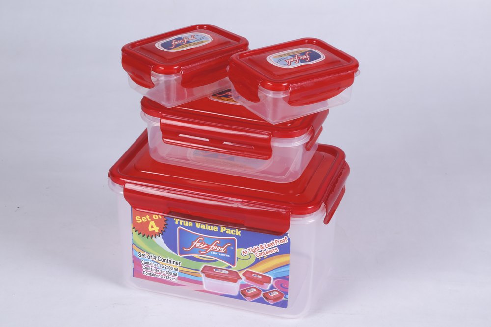Fair Food Set of 4 Airtight and Leak Proof Container