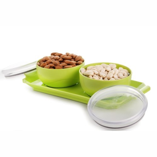 jony Plastic Air Tight Bowl With Tray, For Kitchen Use
