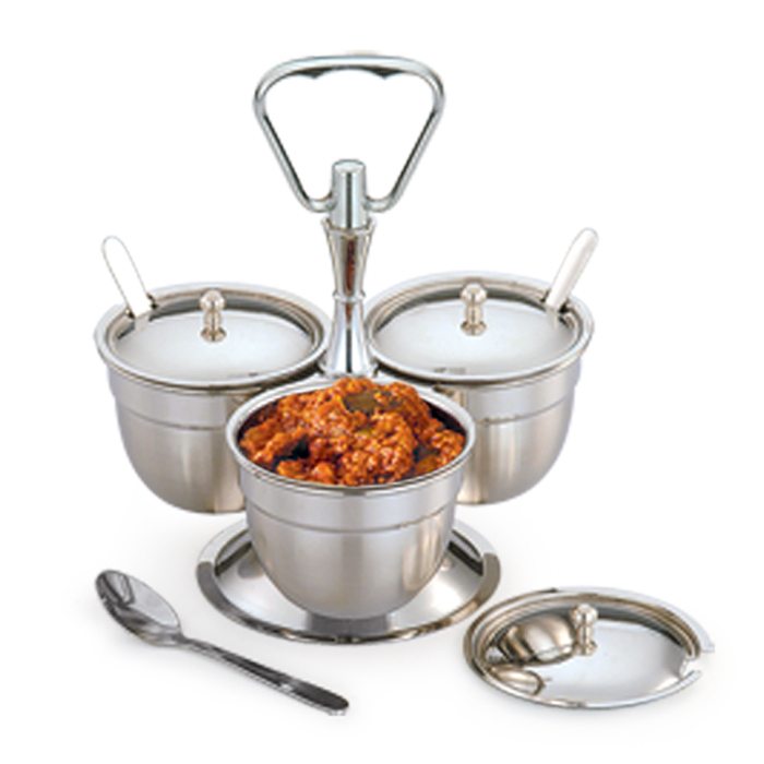 Amarjyoti Stainless Steel Pickle Set, for Home
