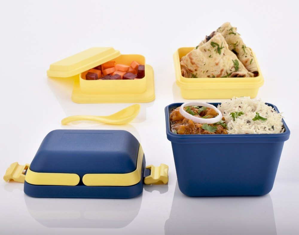 WELLSTICK Multicolor Plastic airtight Lunch Box