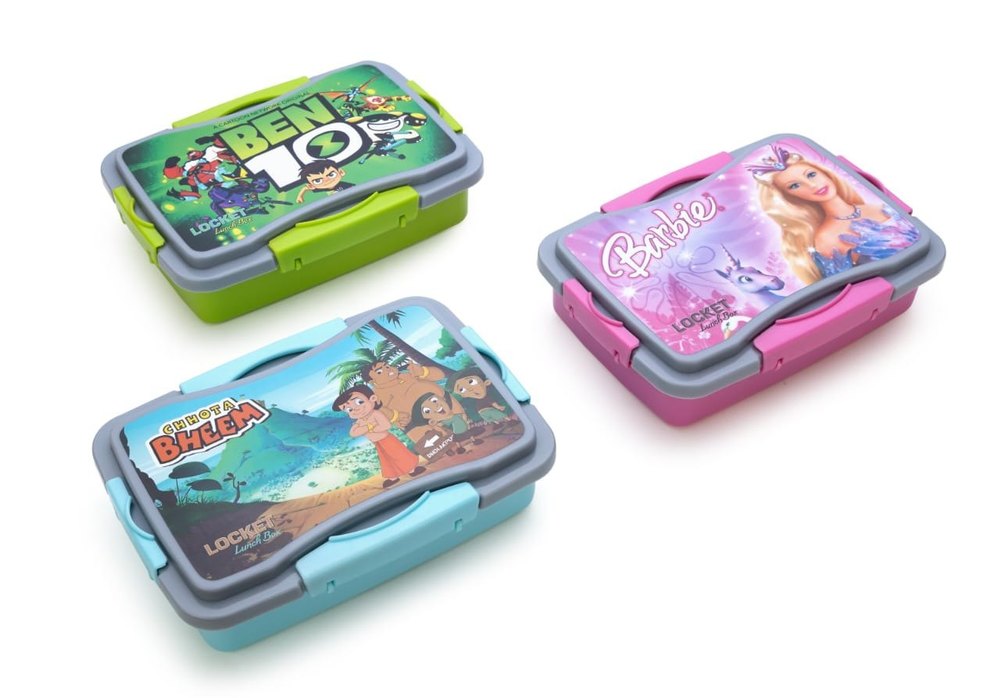 Plastic KIDS LOCK LUNCH BOX, For MULTIPURPOSE, 2