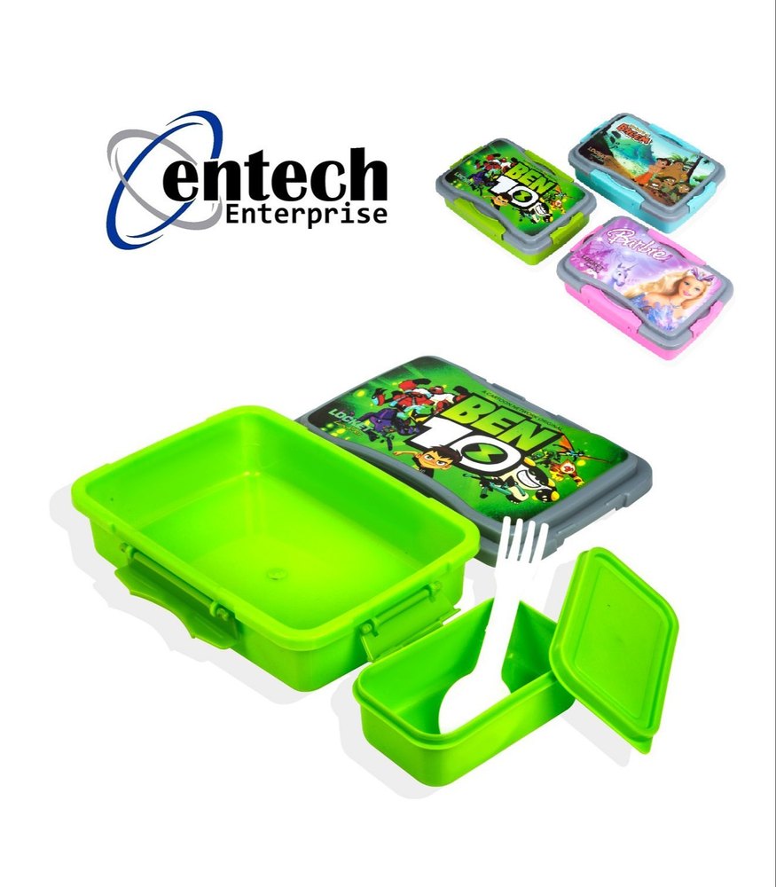 Plastic Lunch Box For School Kids, Capacity: 400 ml