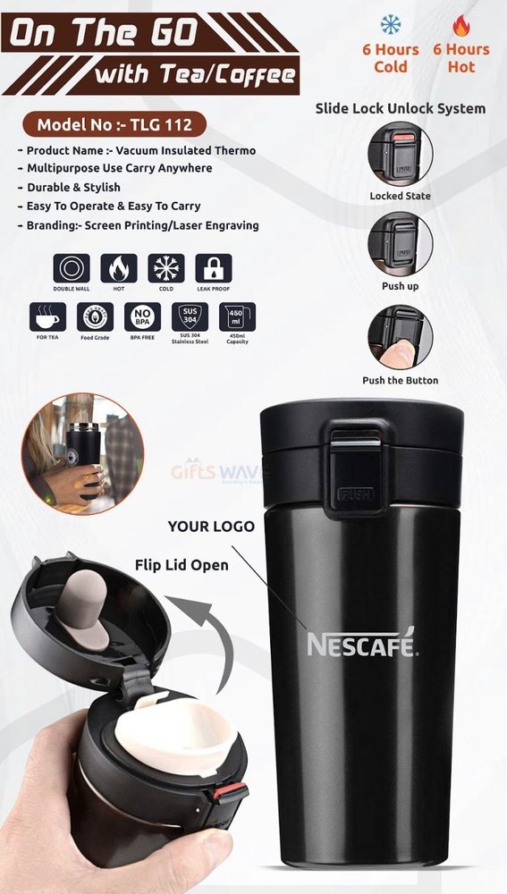 Steel 304 Vacuum Flasks Mug, For Office, Capacity: 500ml