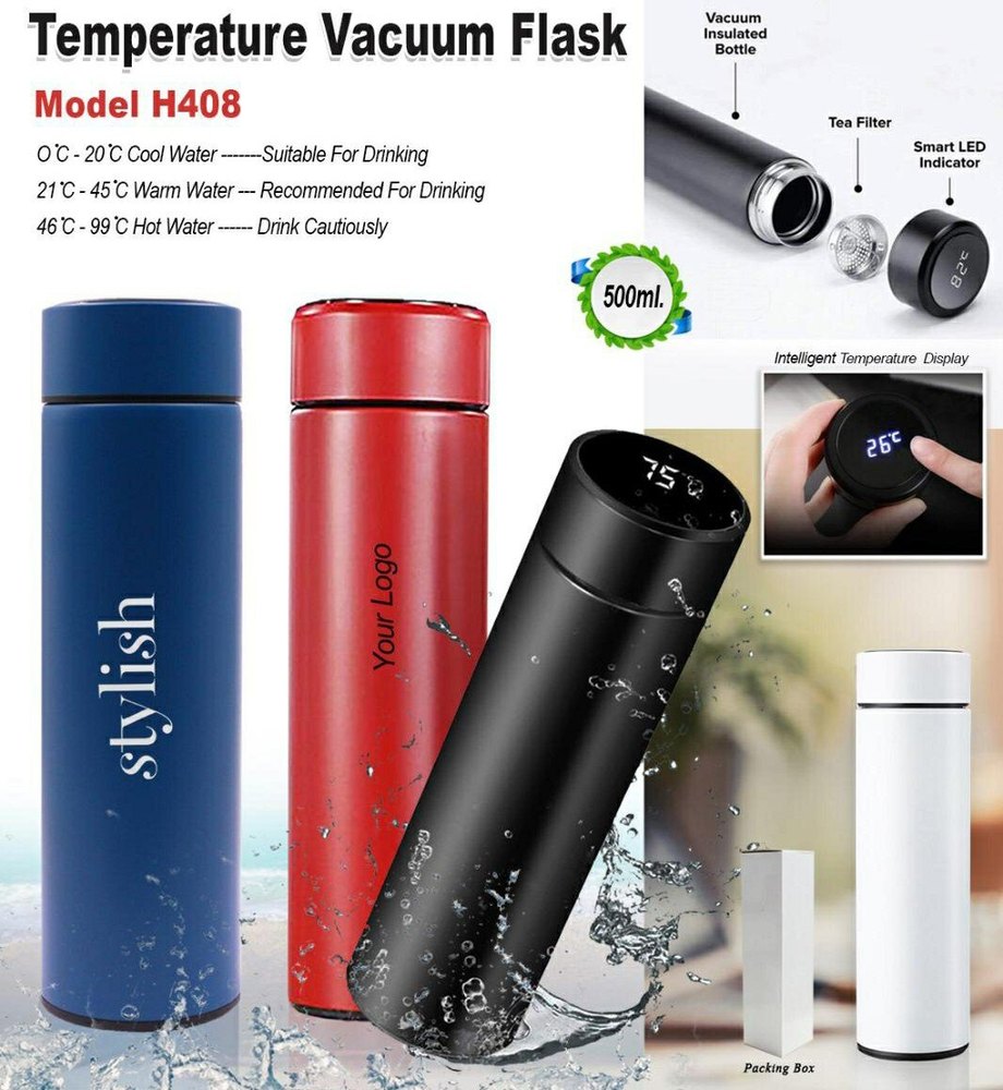 Stainless Steel Vacuum Round Temperature Flask, For Hotel/Restaurant, Capacity: 500 ml