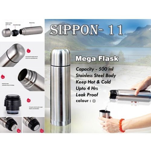 Skymy Stainless Steel Mega Flask, Capacity: 500 Ml, for Home and Office