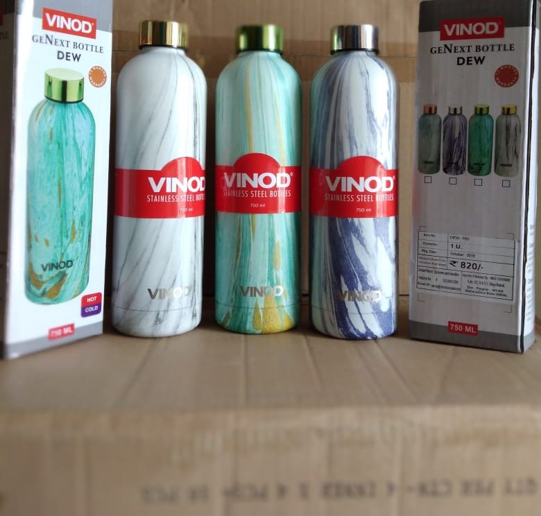 SS Silver Vinod Dew 750 ml Thermosteel Flask for Home