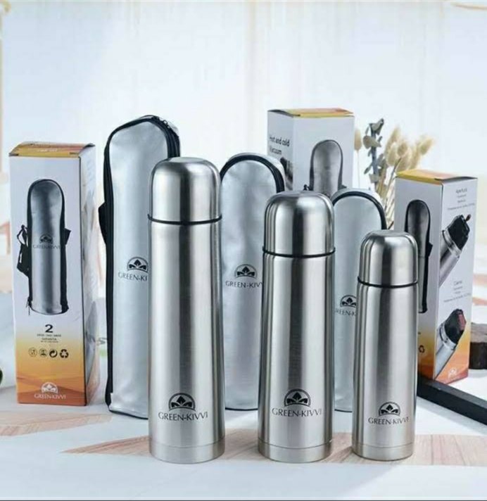 Green kivvi Steel Vacuum Flask Bottles, For Office, Capacity: 500ml