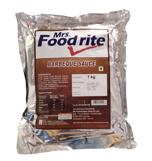 Mrs Food Rite Barbeque Sauce, Packaging Type: Pouch, Packaging Size: 1Kg