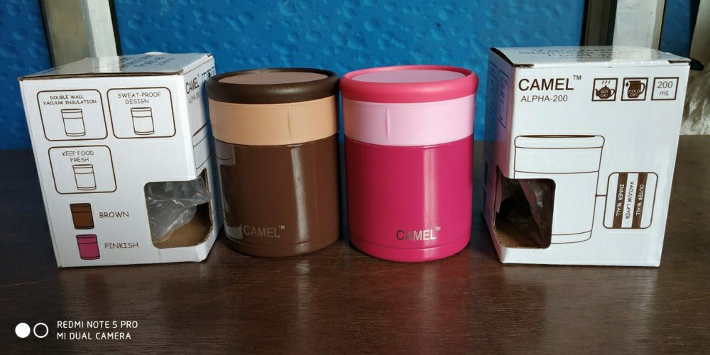 Camel Brown/Pink Flask, Capacity: 200mL