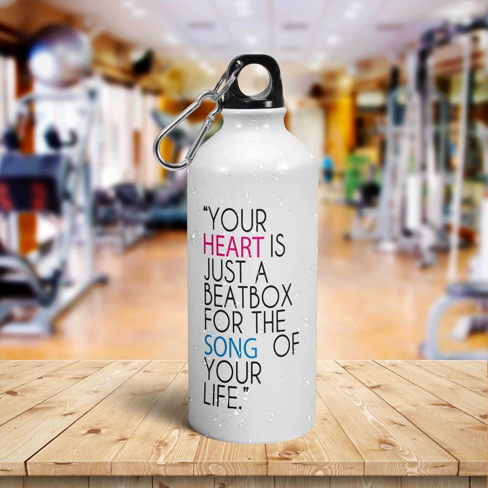 White Promotion Corporate Gift Aluminum Sipper Bottles