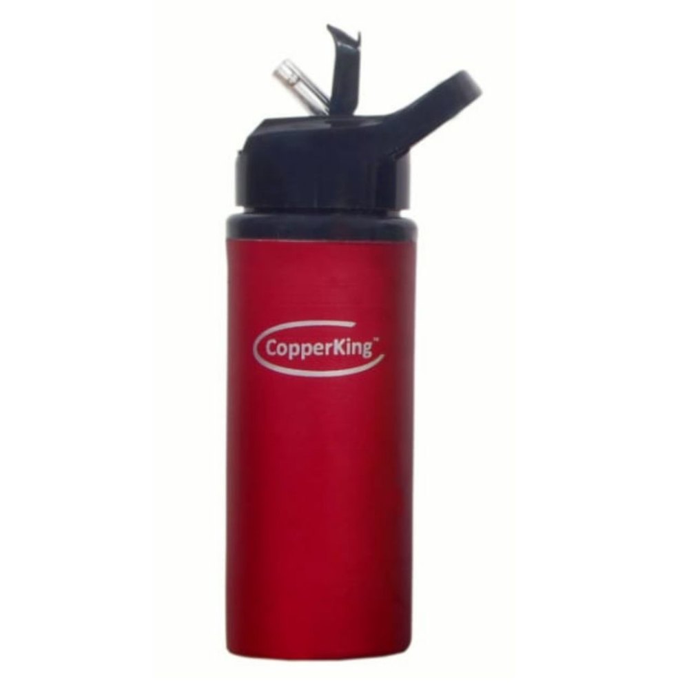Matt Copper Sipper Water Bottle, Cylindrical