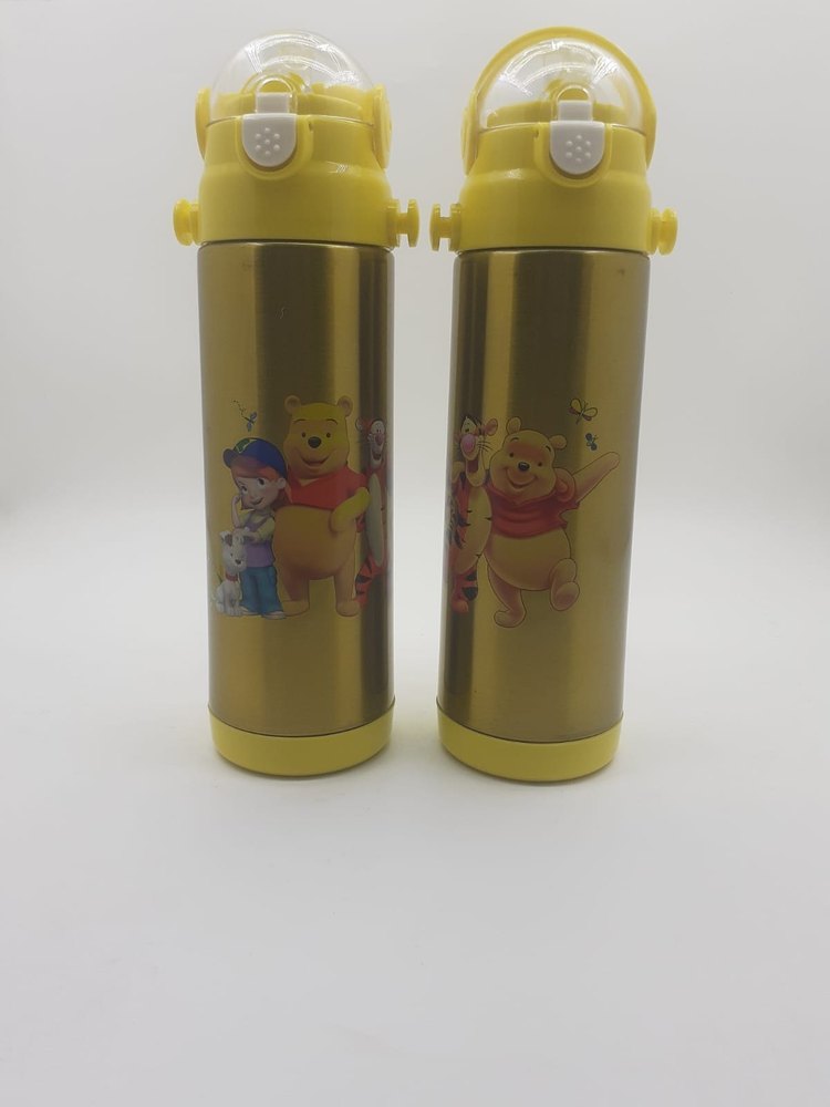 Imported SUS 304 Kids Sipper Bottle With Straw And Sipper Cap, For Gifting, Capacity: 500 ML