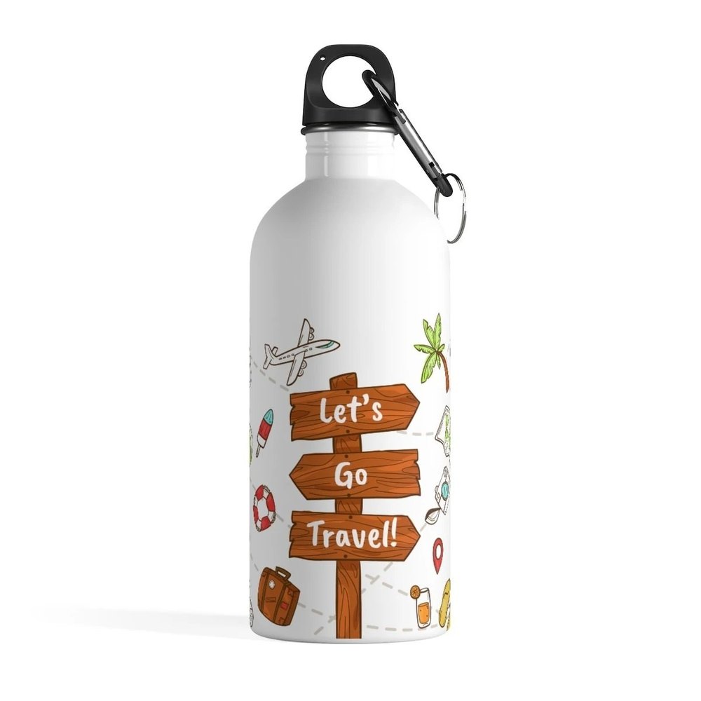 Photoplus White Aluminium Metal Printed Sipper Bottle Capacity 600 Ml, For Office, 150gm
