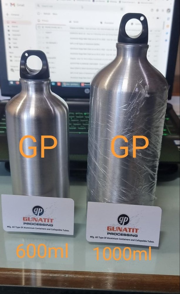 GP Aluminium Metal Sipper Bottle, Doom - Round, Capacity: 400 ml Ton 1000ml