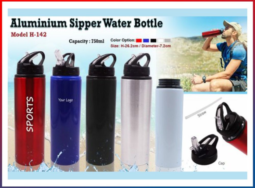 H-142 Aluminum Sipper Water Bottle, Capacity: 750 ML