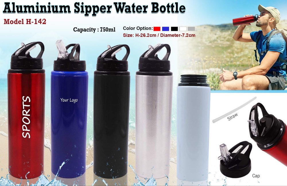 Blue Arihant Aluminium Sipper Water Bottle H-142 for Office
