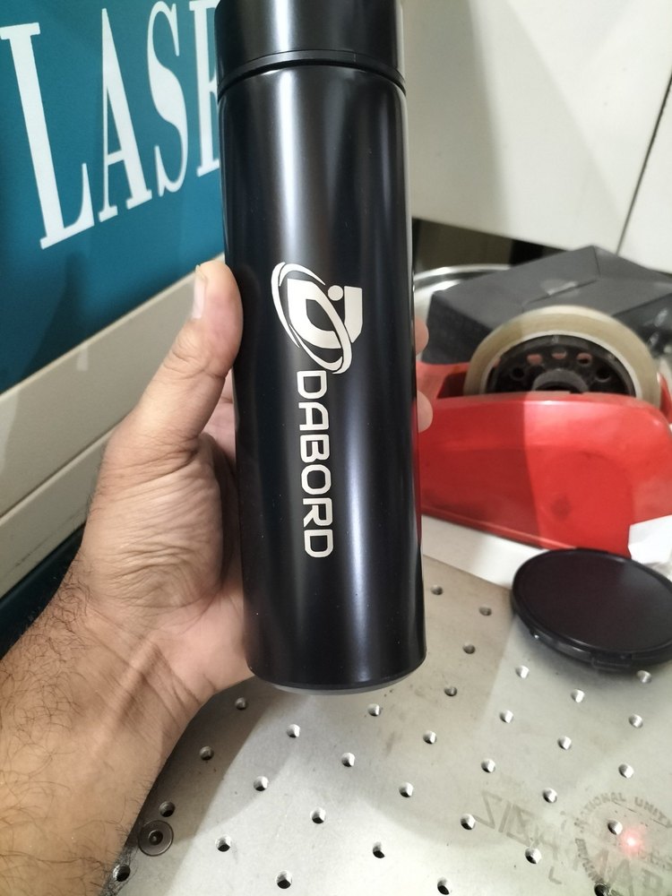 Printed Black Temperature bottle with branding, Size: 500 ml