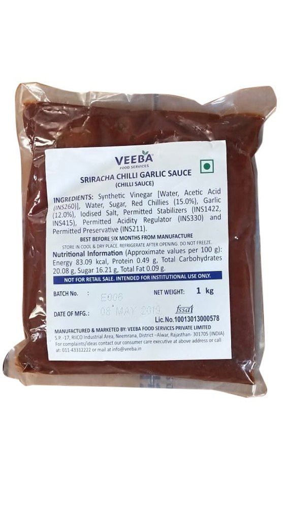 Veeba Sriracha Chilli Garlic Sauce, Packaging Type: Packet, Packaging Size: 1kg