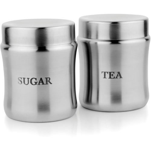 Silver Stainless Steel Tea And Sugar Set