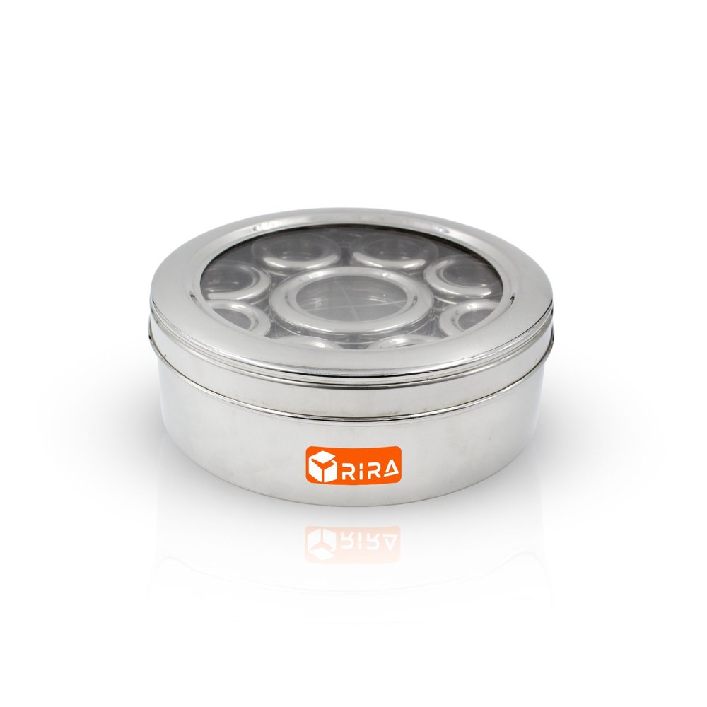 RIRA Stainless Steel Royal Masala Box 9 in 1, For Kitchen