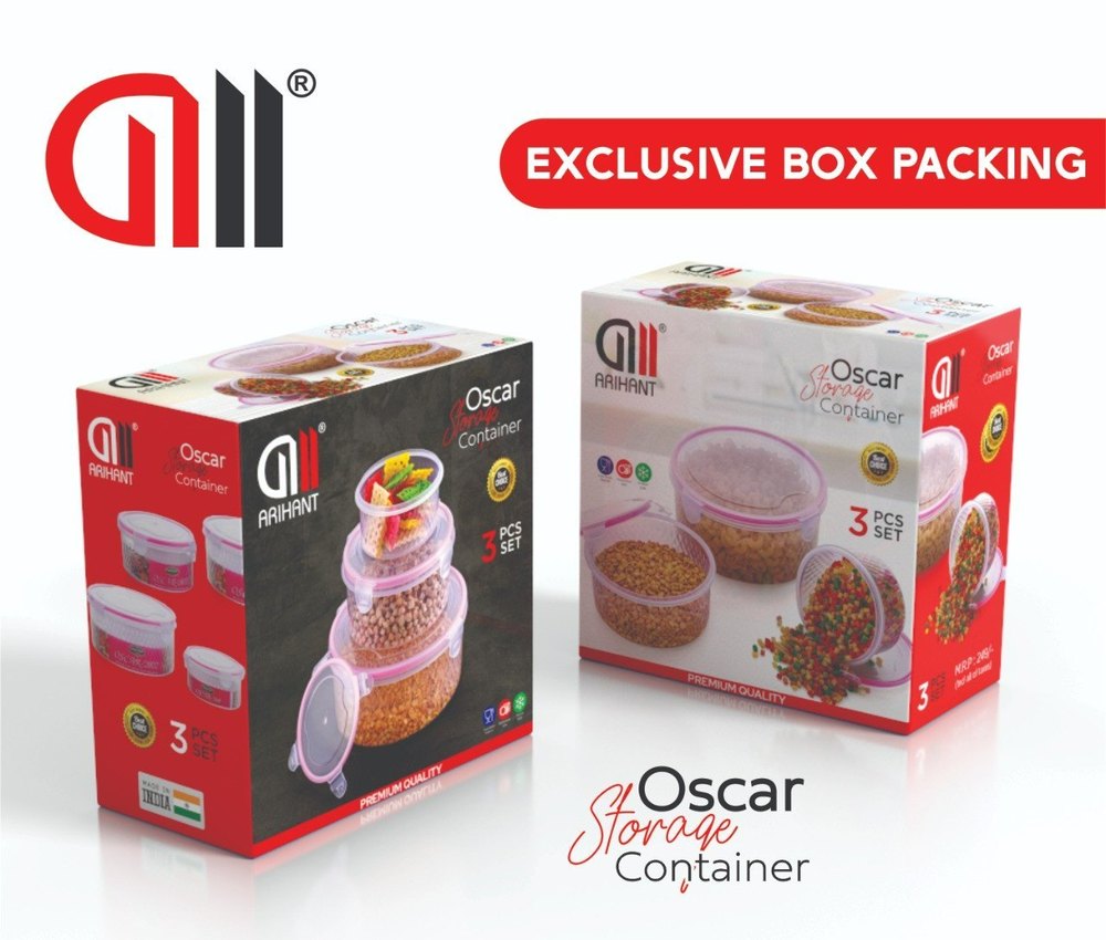 ARIHANT Lock And Lock Plastic Container OSCAR, Model Name/Number: 500/1000/2000