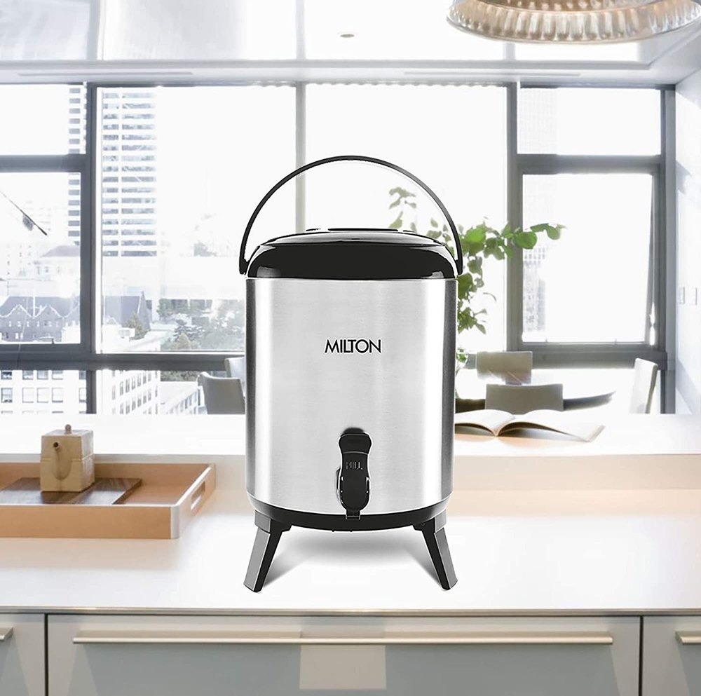 Silver and Black Milton Stellar Stainless Steel Water Jug, Cold Time: 10 Hours, Capacity: 3/4/5/6/8/10