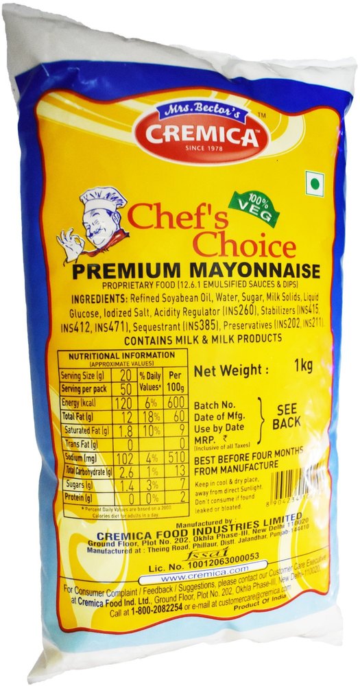 Cremica Chefs Choice Premium Mayonnaise 1 Kg