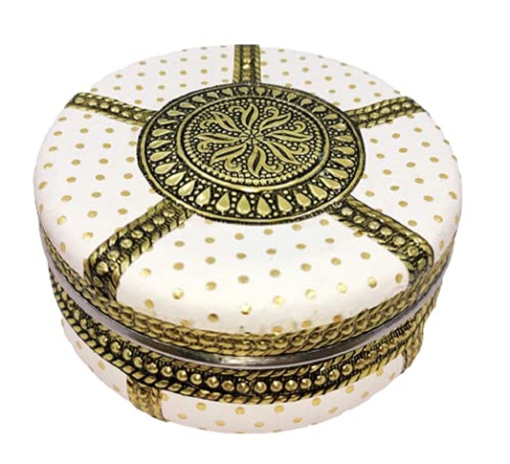 1 White Handicraft German Oxodise Steel Box, For Home