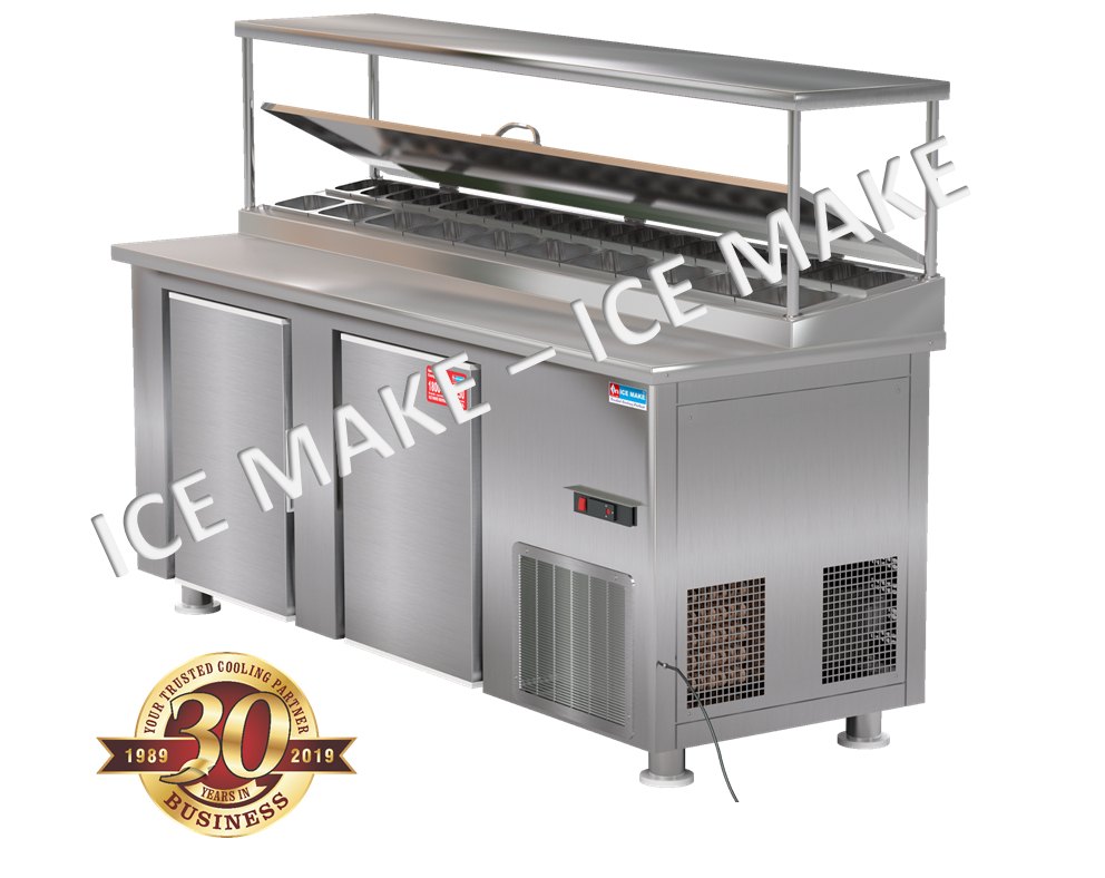ICE MAKE double door Under Counter Refrigeration, Warranty: 1 Year, Capacity: 100 To 1000