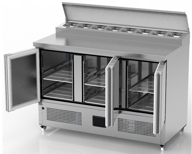 3 Door Preparation Table - Hoshizaki RTSW137, Capacity: 417 Litre, Number Of Shelves: 6