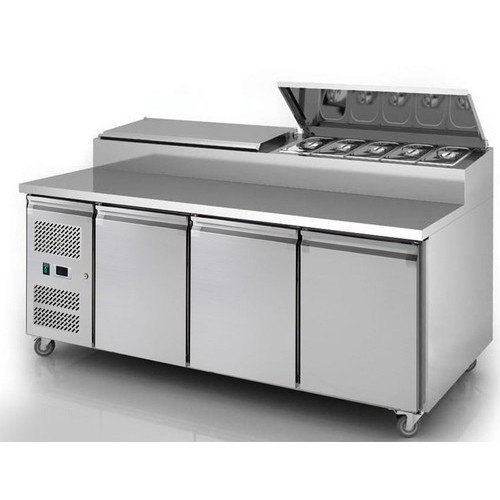 Stainless Steel Rectangular Pizza Makeline, For Hotel, Restaurant