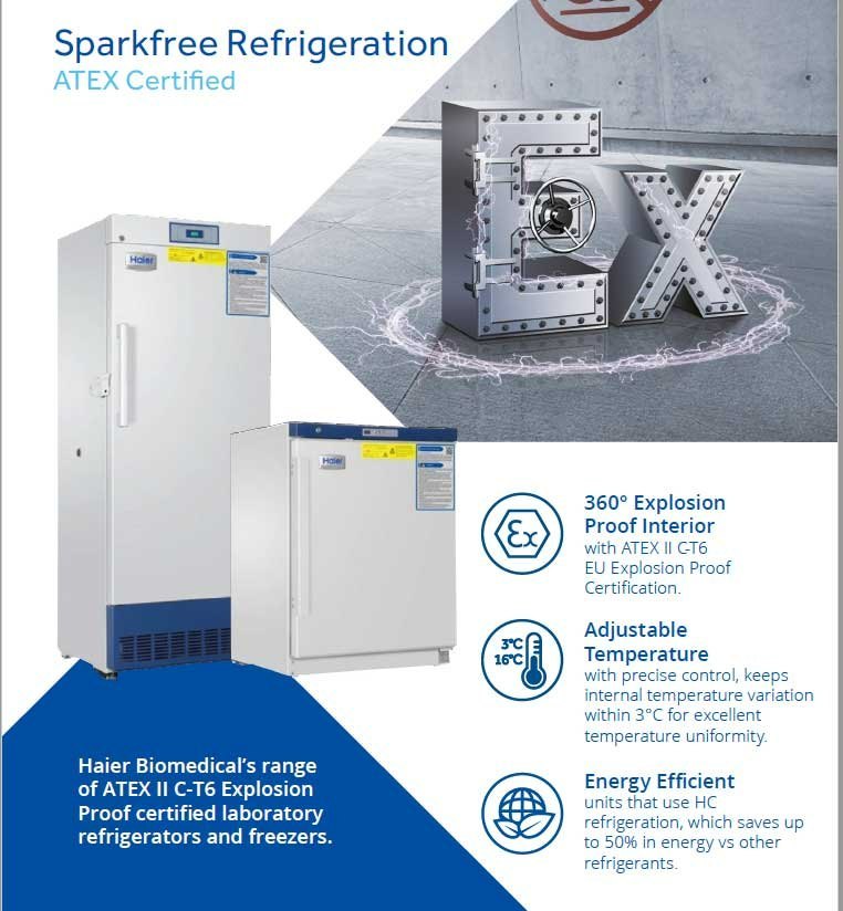 Explosion Proof Certified Laboratory Refrigerators And Freezers.