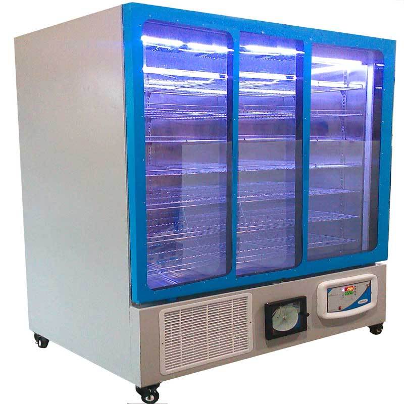 Meditech 5 Star MTGDR15W Three Glass Door Refrigerator, 2 To 8 Deg C, Electricity