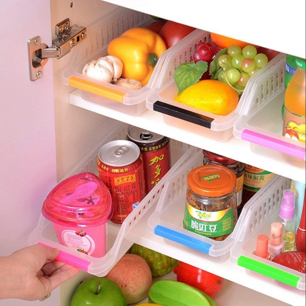 White Refrigerator Plastic Storage Fridge Racks Tray Selves Shelf