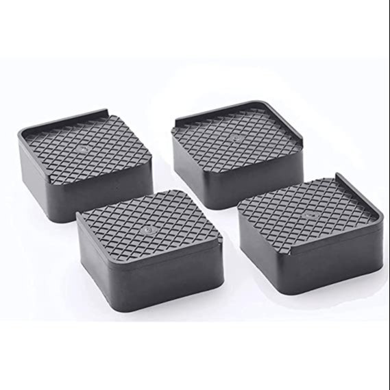 black Refrigerator & Sofa Base Stand Set Of 4 Pcs, For Home Appliances