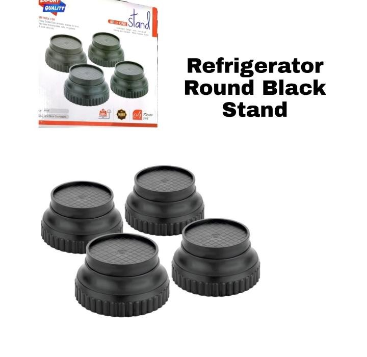 MRK Plastic Refrigerator Round Black Stand, For Home